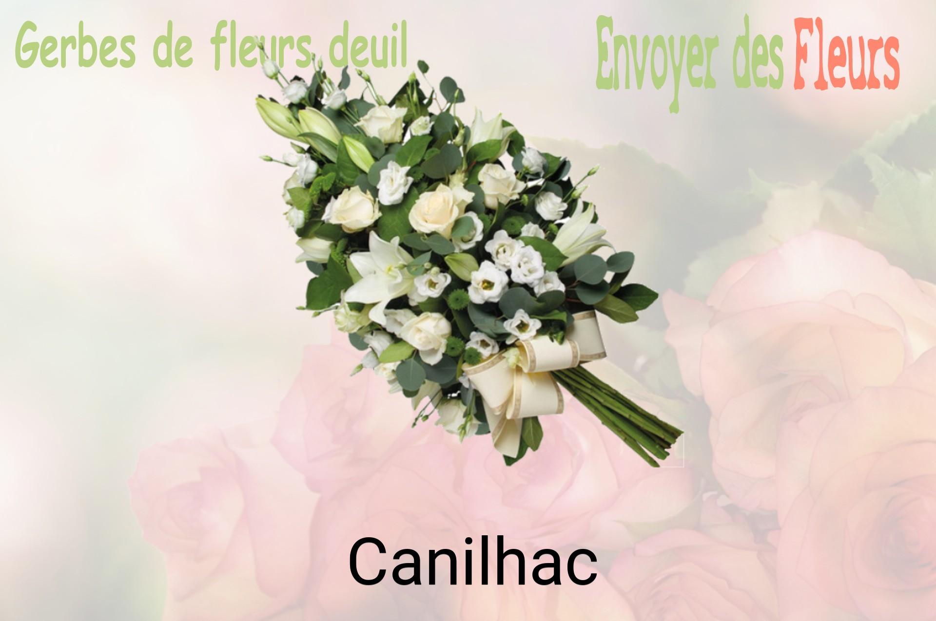 Gerbe de fleurs de deuil livrée à Canilhac